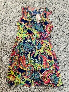 Philosophy Sleeveless Paisley Printed Tank Dress Size Large NWT
